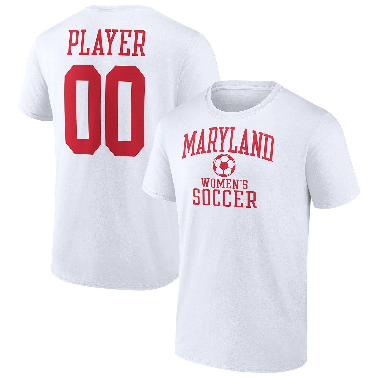 Men's  White Maryland Terrapins Women's Soccer Pick-A-Player NIL Gameday Tradition T-Shirt