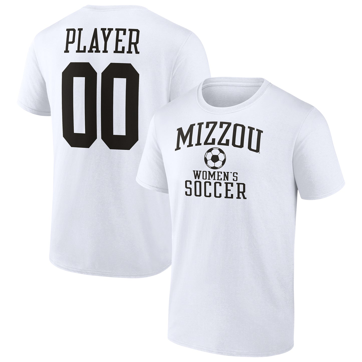 Men's  White Missouri Tigers Women's Soccer Pick-A-Player NIL Gameday Tradition T-Shirt