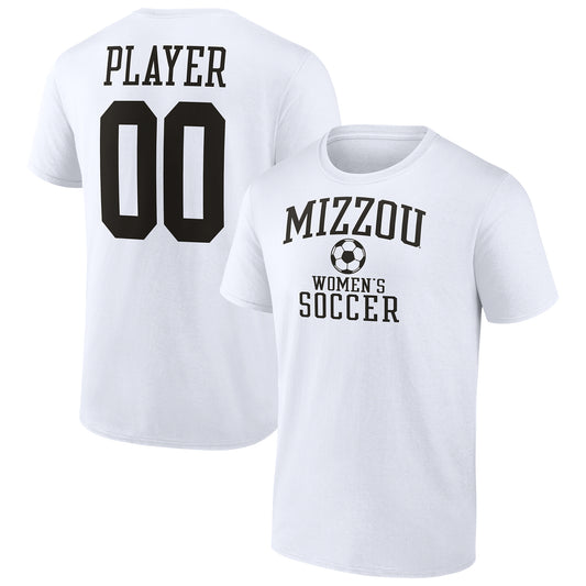 Men's  White Missouri Tigers Women's Soccer Pick-A-Player NIL Gameday Tradition T-Shirt