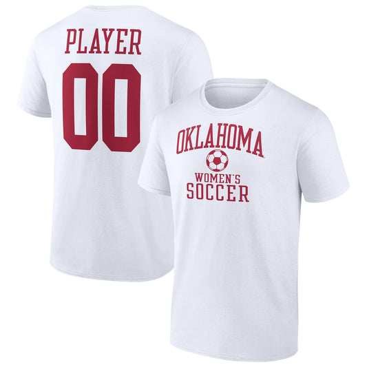 Men's  White Oklahoma Sooners Women's Soccer Pick-A-Player NIL Gameday Tradition T-Shirt