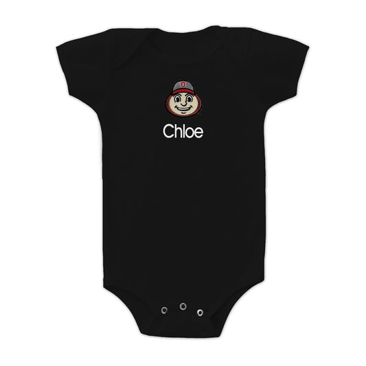 Newborn & Infant Chad & Jake Black Ohio State Buckeyes Personalized Bodysuit