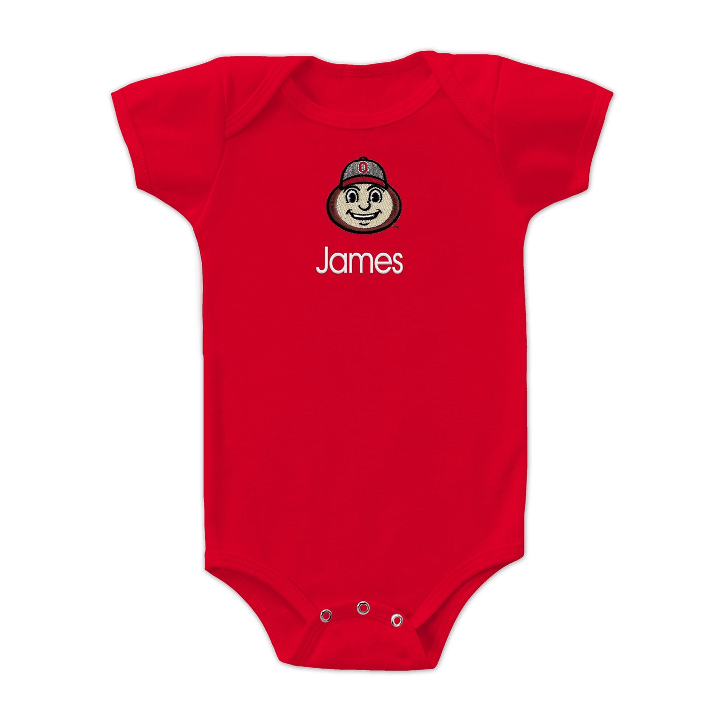 Newborn & Infant Chad & Jake Scarlet Ohio State Buckeyes Personalized Bodysuit