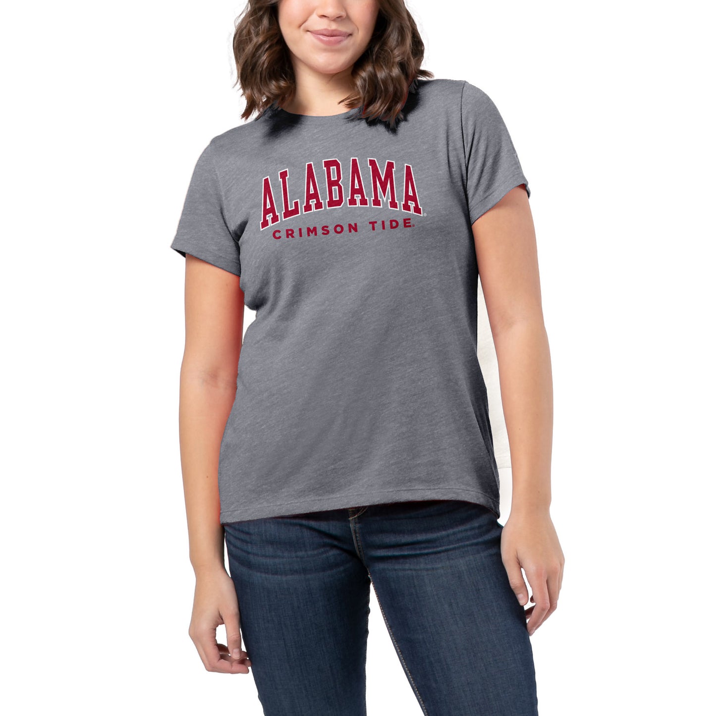 Women's League Collegiate Wear Heather Gray Alabama Crimson Tide Intramural Classic T-Shirt