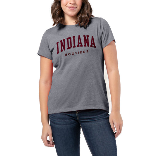 Women's League Collegiate Wear Heather Gray Indiana Hoosiers Intramural Classic T-Shirt