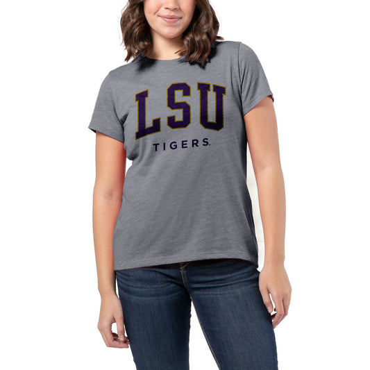 Women's League Collegiate Wear Heather Gray LSU Tigers Intramural Classic T-Shirt