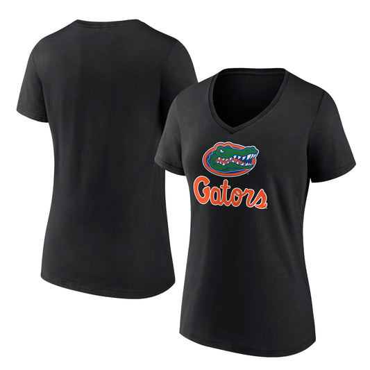 Women's Black Florida Gators Lockup Team V-Neck T-Shirt