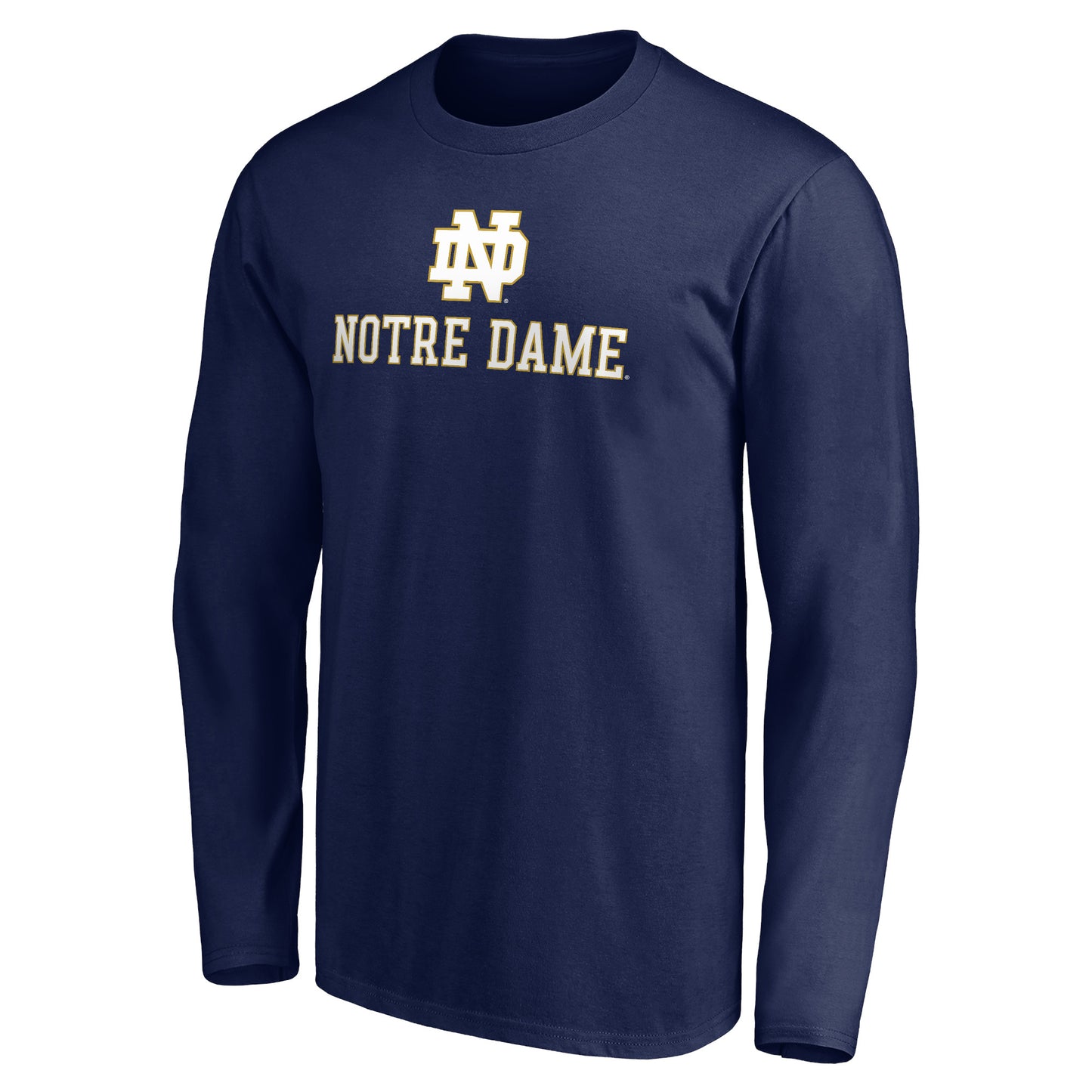 Men's Navy Notre Dame Fighting Irish Lockup Team Long Sleeve T-Shirt