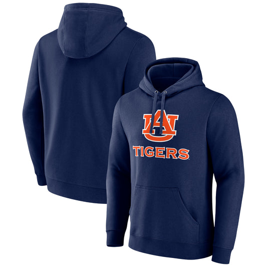 Men's Navy Auburn Tigers Lockup Team Pullover Hoodie