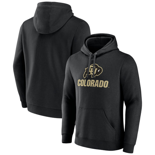 Men's Black Colorado Buffaloes Lockup Team Pullover Hoodie