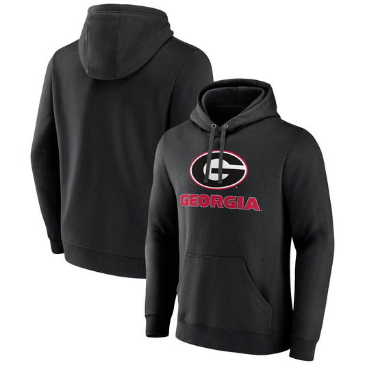 Men's Black Georgia Bulldogs Lockup Team Pullover Hoodie