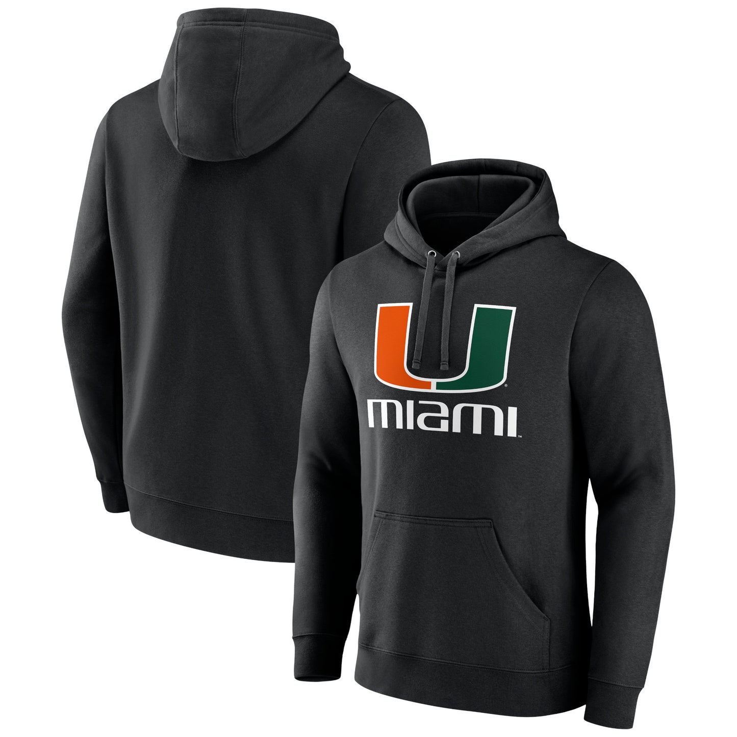 Men's Black Miami Hurricanes Lockup Team Pullover Hoodie