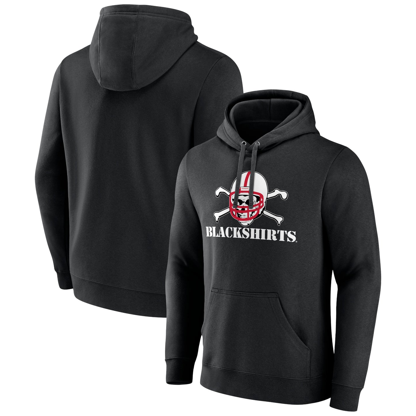 Men's Black Nebraska Huskers Lockup Team Pullover Hoodie