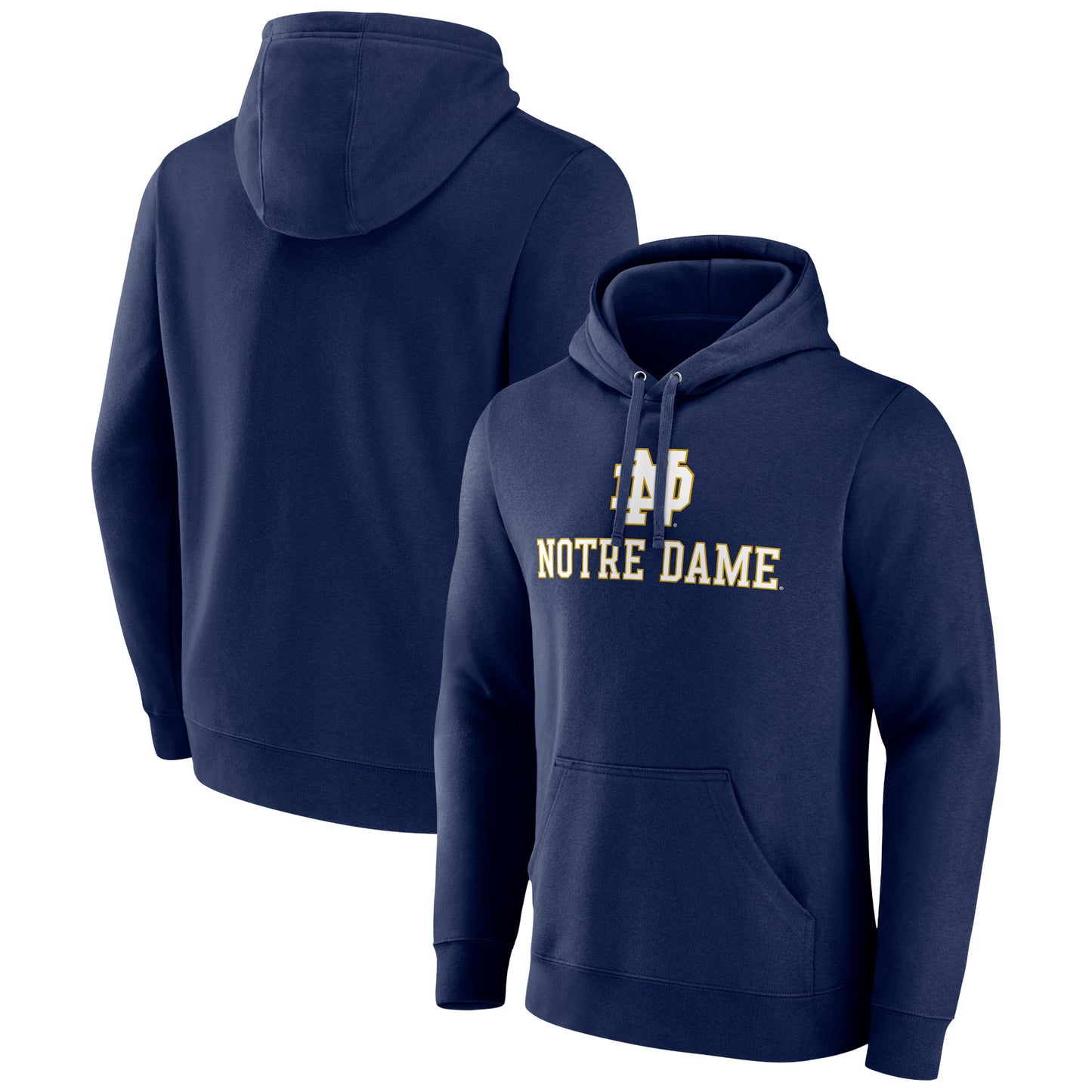 Men's Navy Notre Dame Fighting Irish Lockup Team Pullover Hoodie