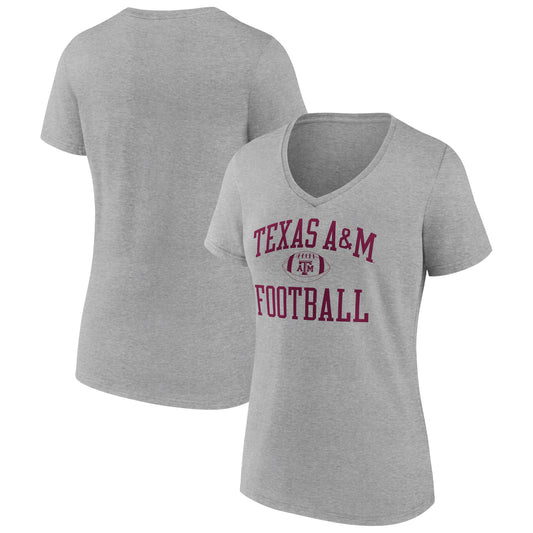 Women's Gray Texas A&M Aggies First Sprint Team V-Neck T-Shirt