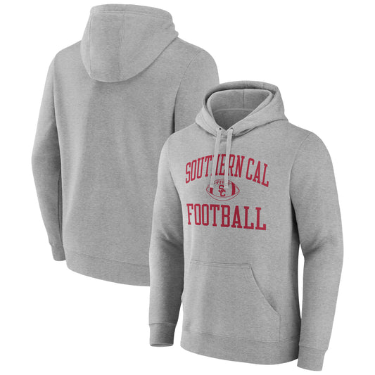 Men's Gray USC Trojans First Sprint Team Pullover Hoodie