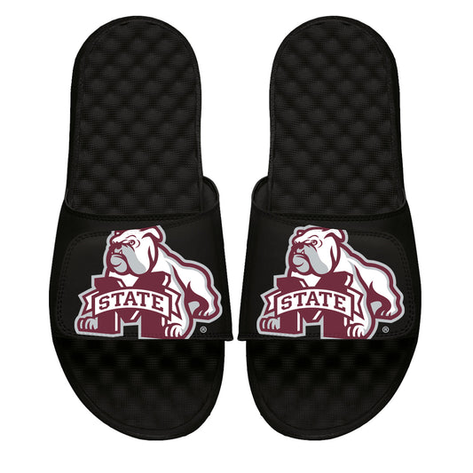 Youth ISlide Black Mississippi State Bulldogs Blown Up Mascot Slide Sandals