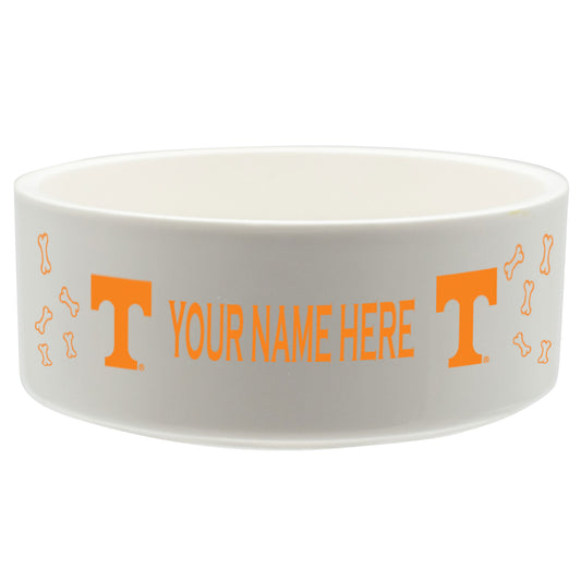 White Tennessee Volunteers 20oz. Personalized Pet Bowl