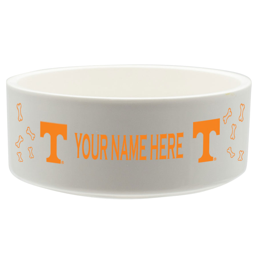 White Tennessee Volunteers 20oz. Personalized Pet Bowl