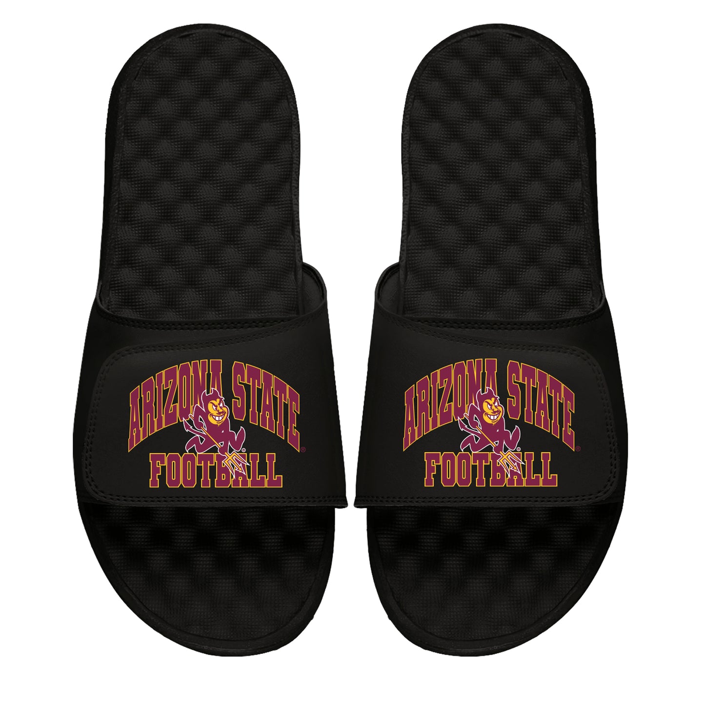 Unisex ISlide Black Arizona State Sun Devils Football Varsity Slide Sandals