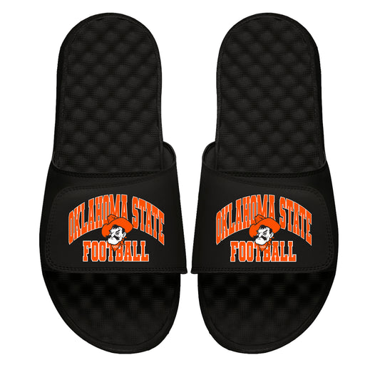 Unisex ISlide Black Oklahoma State Cowboys Football Varsity Slide Sandals