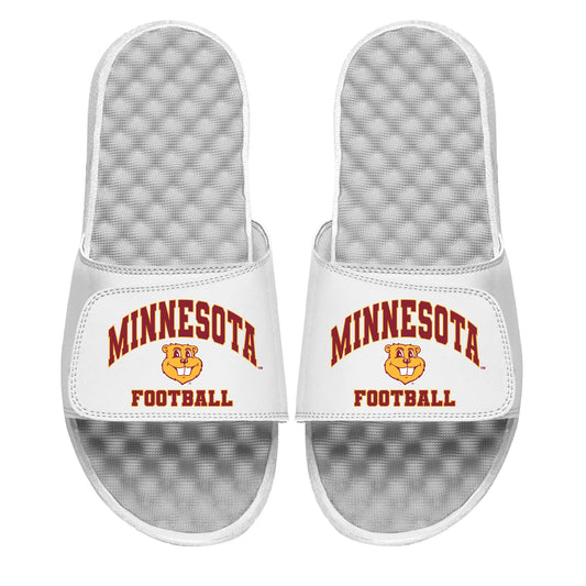 Unisex ISlide White Minnesota Golden Gophers Football Varsity Slide Sandals