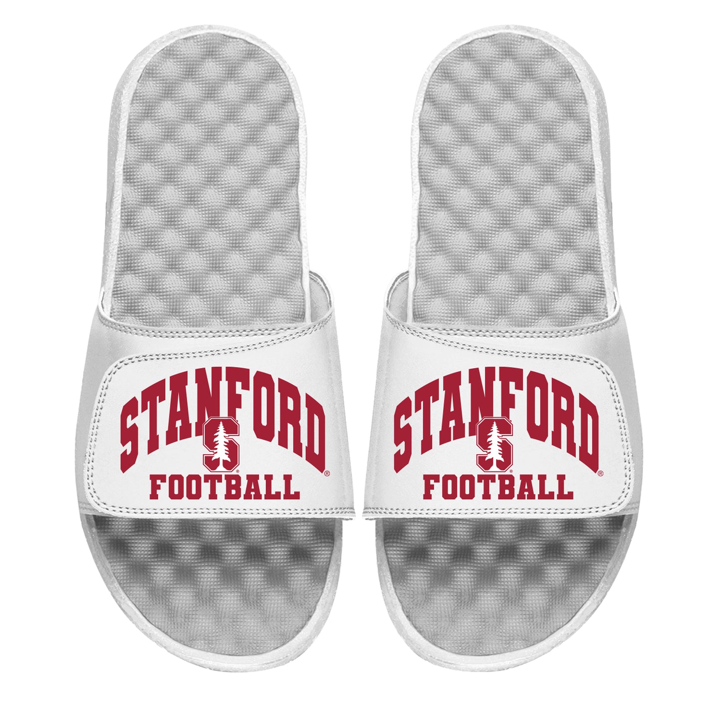 Unisex ISlide White Stanford Cardinal Football Varsity Slide Sandals