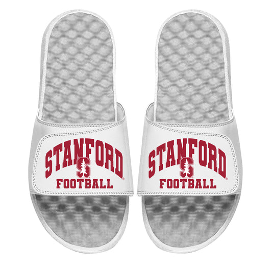 Unisex ISlide White Stanford Cardinal Football Varsity Slide Sandals