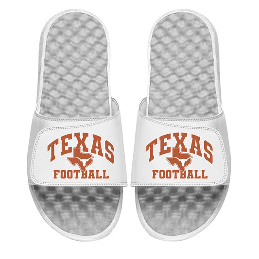 Unisex ISlide White Texas Longhorns Football Varsity Slide Sandals