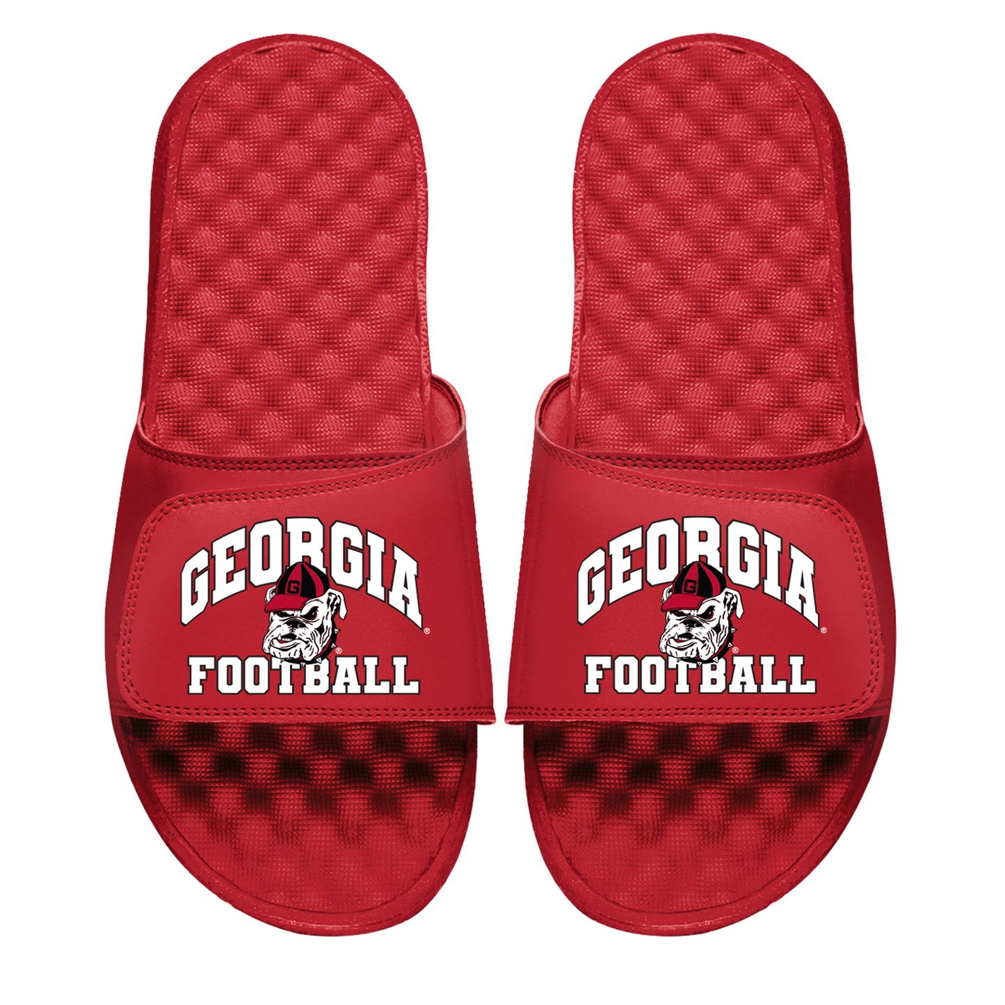 Unisex ISlide Red Georgia Bulldogs Football Varsity Slide Sandals