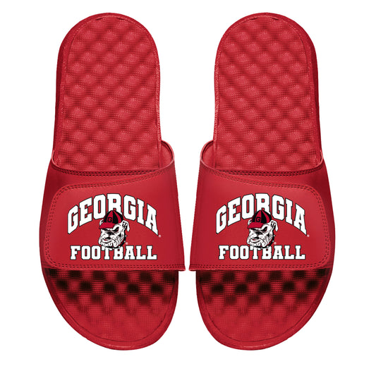 Unisex ISlide Red Georgia Bulldogs Football Varsity Slide Sandals