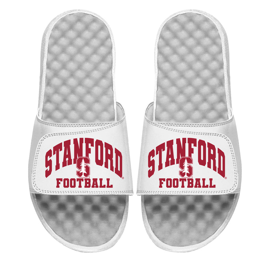 Youth ISlide White Stanford Cardinal Football Varsity Slide Sandals