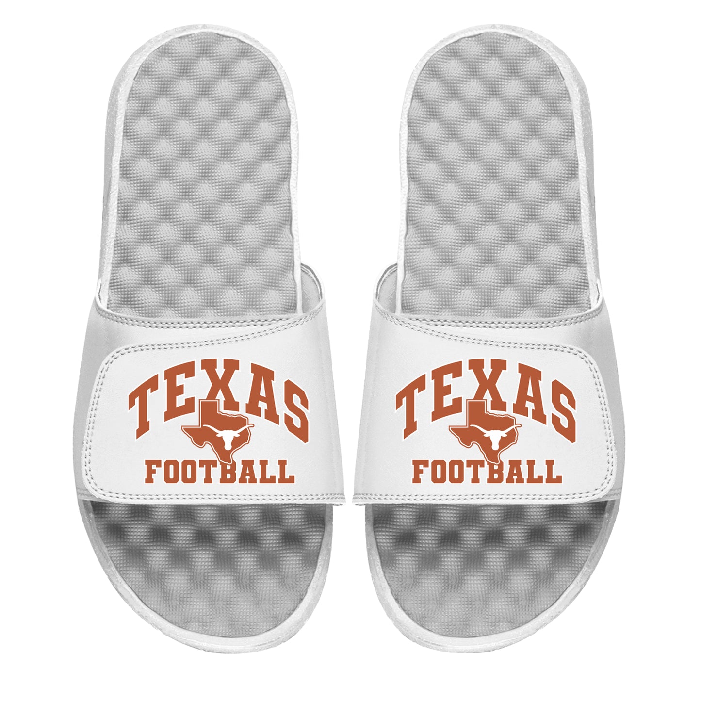 Youth ISlide White Texas Longhorns Football Varsity Slide Sandals