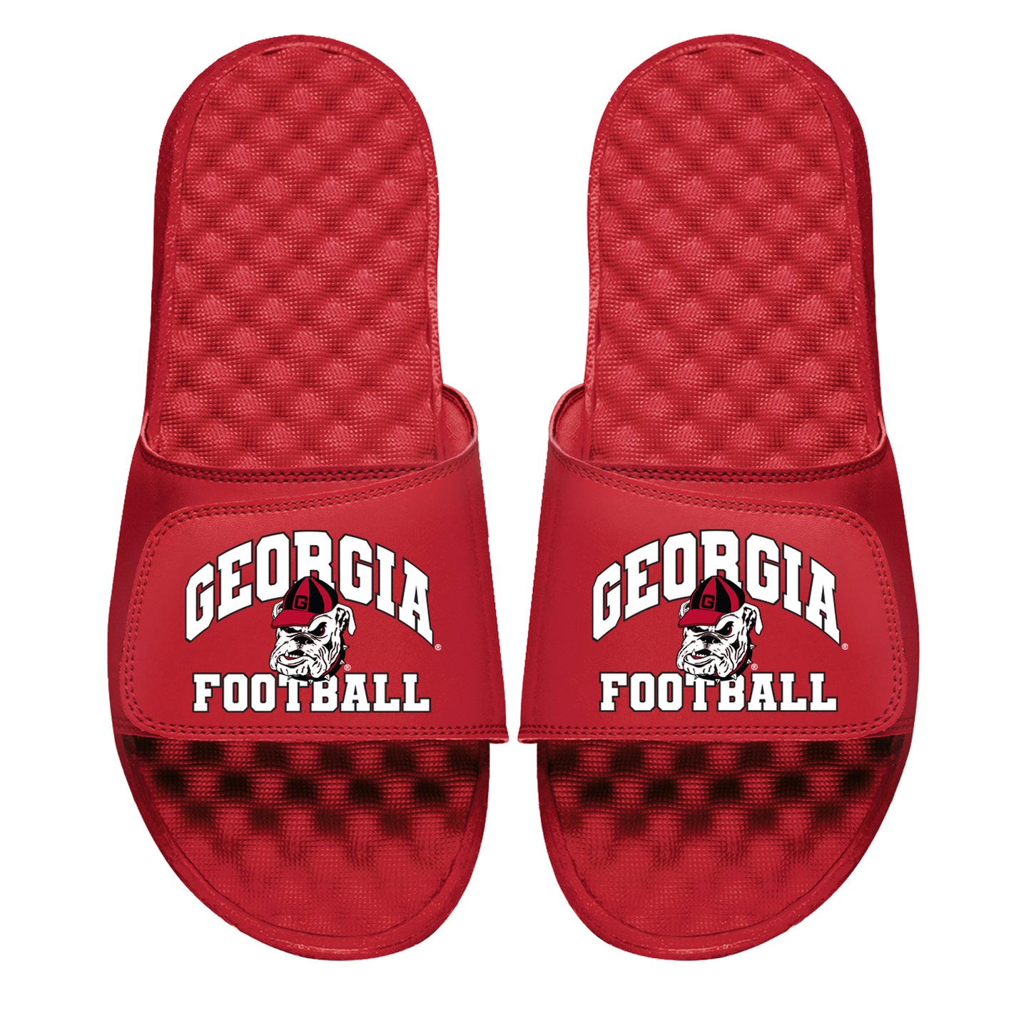 Youth ISlide Red Georgia Bulldogs Football Varsity Slide Sandals