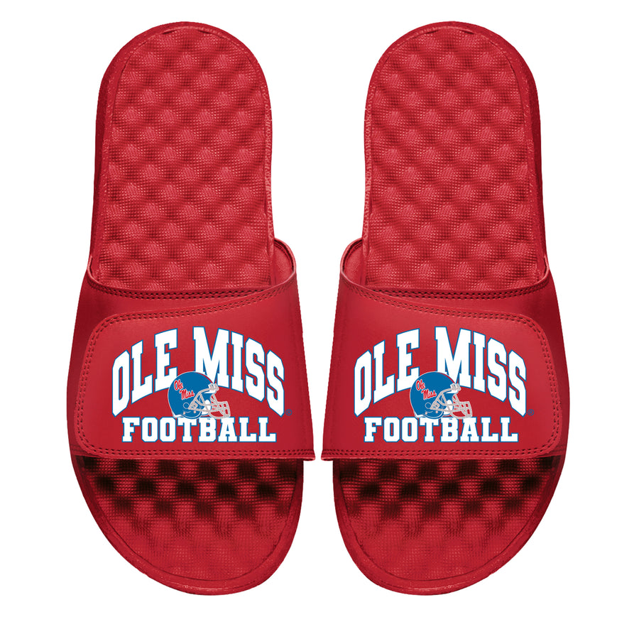 Youth ISlide Red Ole Miss Rebels Football Varsity Slide Sandals