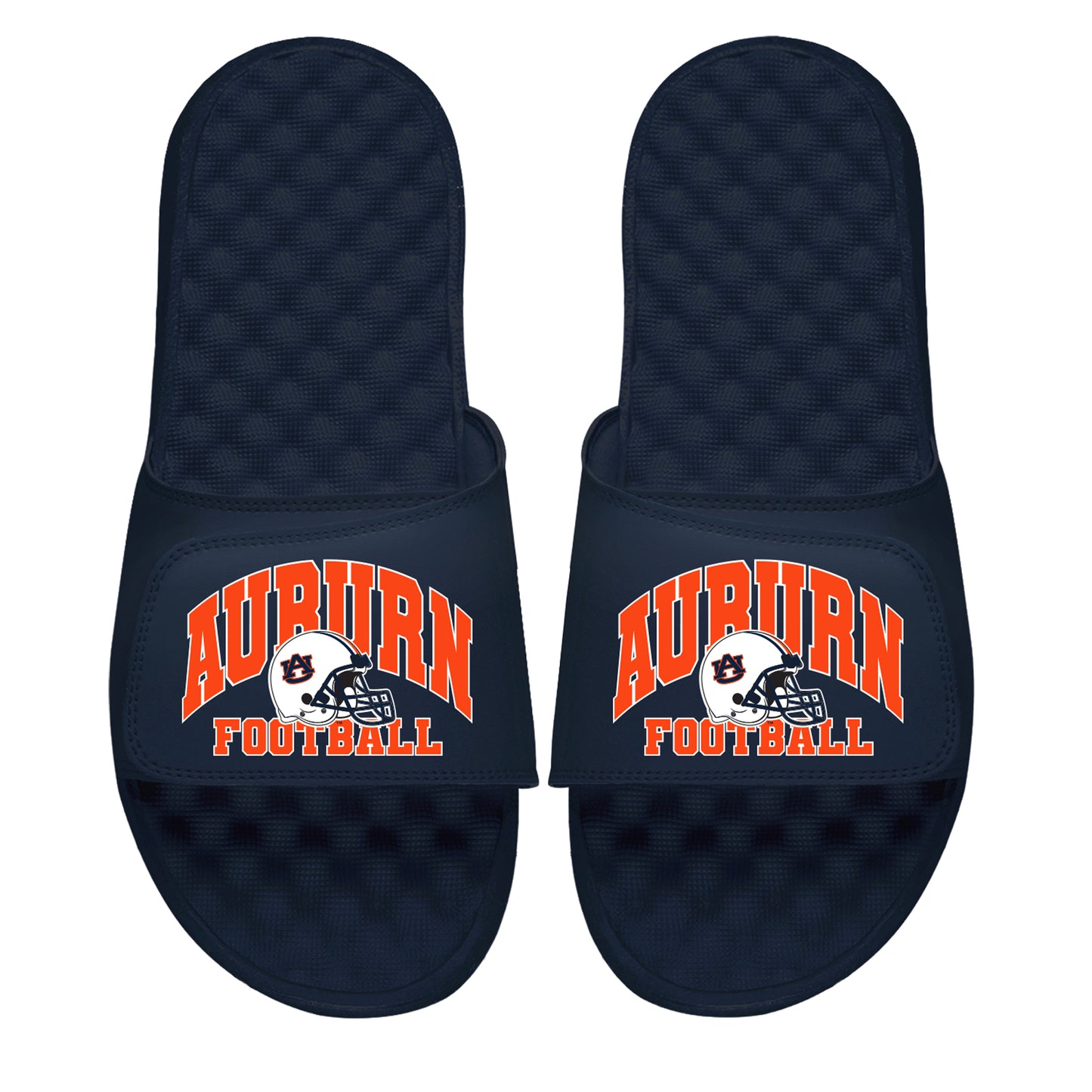 Youth ISlide Navy Auburn Tigers Football Varsity Slide Sandals