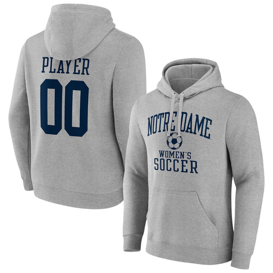 Men's  Gray Notre Dame Fighting Irish Women's Soccer Pick-A-Player NIL Gameday Tradition Pullover Hoodie