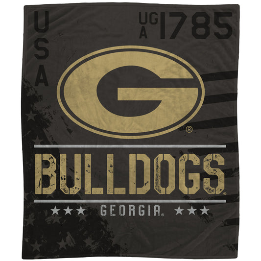 Georgia Bulldogs 50'' x 60'' Camo Flannel Fleece Blanket