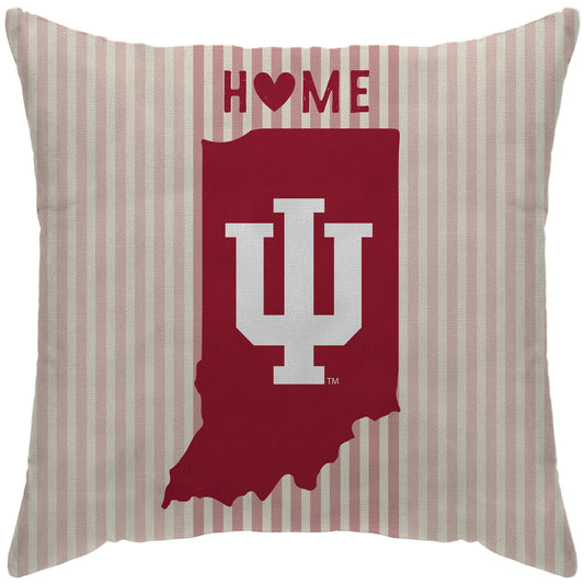 Indiana Hoosiers 18'' x 18'' Home State Duck Cloth Décor Pillow