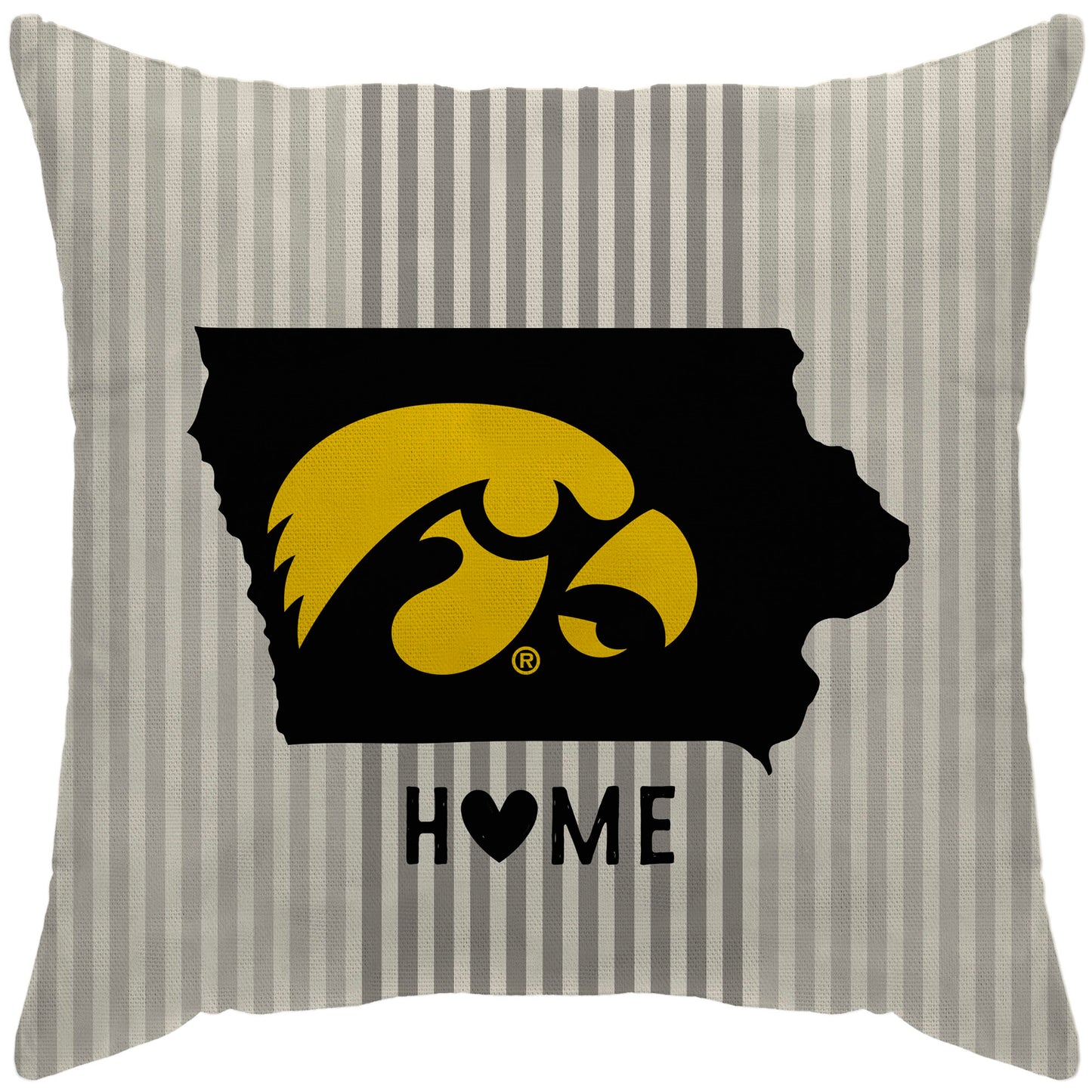 Iowa Hawkeyes 18'' x 18'' Home State Duck Cloth Décor Pillow