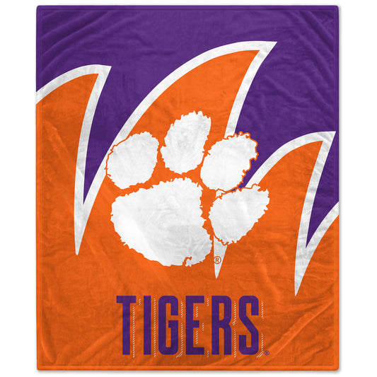 Clemson Tigers 60'' x 70'' Splash Coral Fleece Blanket