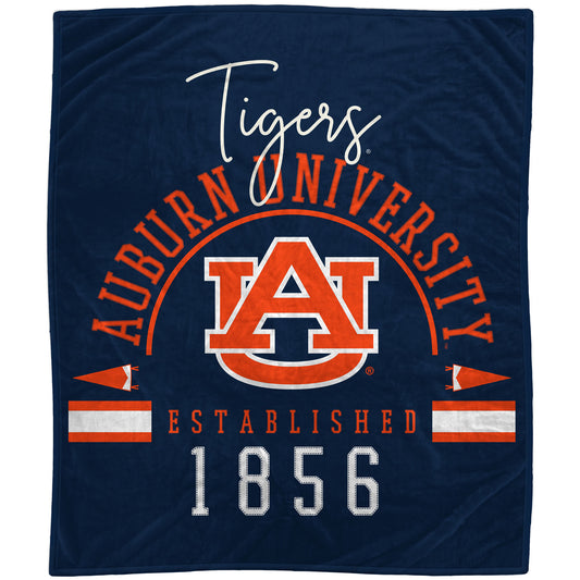 Auburn Tigers 60'' x 70'' Script Flannel Fleece Blanket