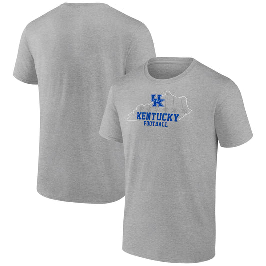 Men's Heather Gray Kentucky Wildcats State Field T-Shirt