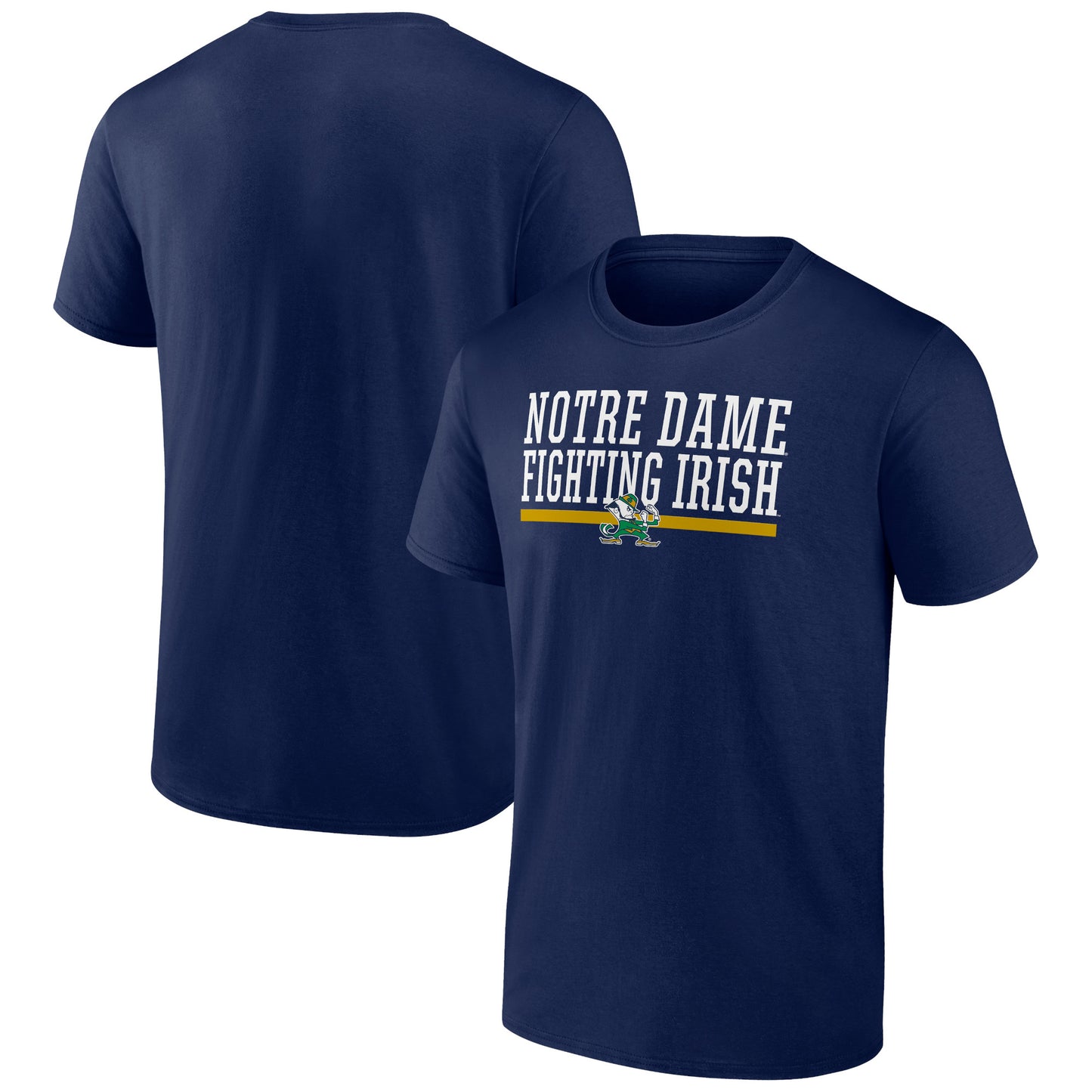 Men's Navy Notre Dame Fighting Irish Collegiate Stack T-Shirt