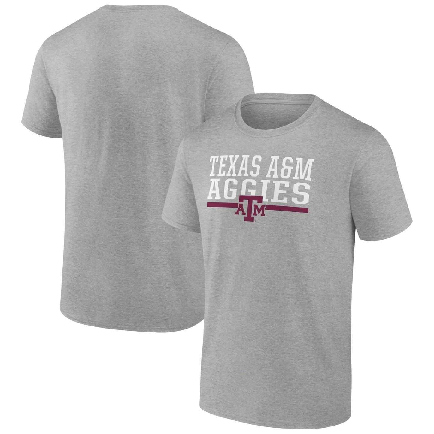 Men's Heather Gray Texas A&M Aggies Collegiate Stack T-Shirt