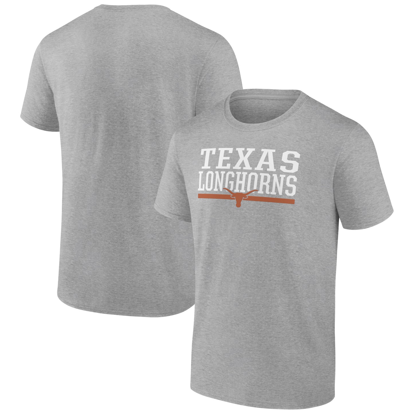 Men's Heather Gray Texas Longhorns Collegiate Stack T-Shirt