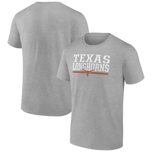 Men's Heather Gray Texas Longhorns Collegiate Stack T-Shirt