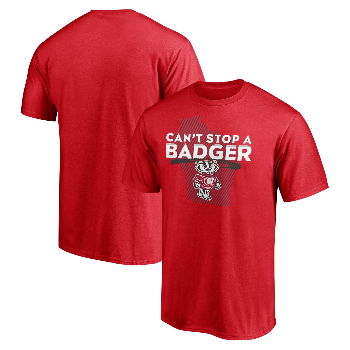 Men's Red Wisconsin Badgers Badger State T-Shirt