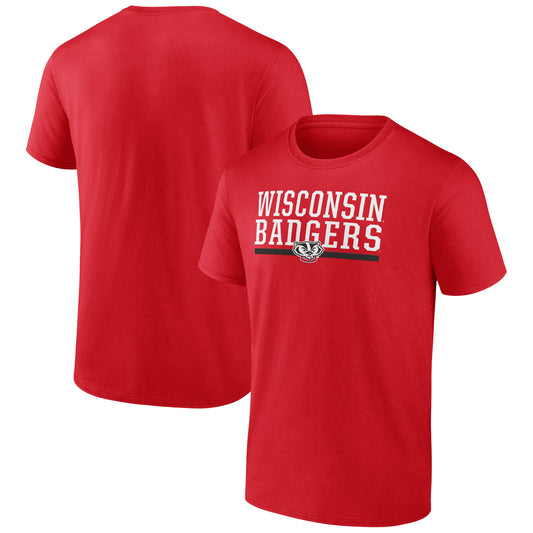 Men's Red Wisconsin Badgers Collegiate Stack T-Shirt