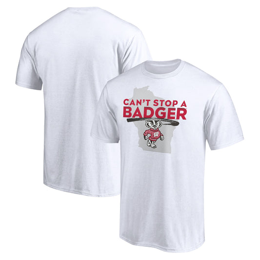 Men's White Wisconsin Badgers Badger State T-Shirt