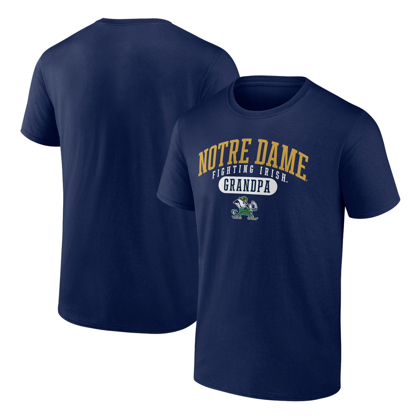 Men's Navy Notre Dame Fighting Irish Alumni Grandpa T-Shirt